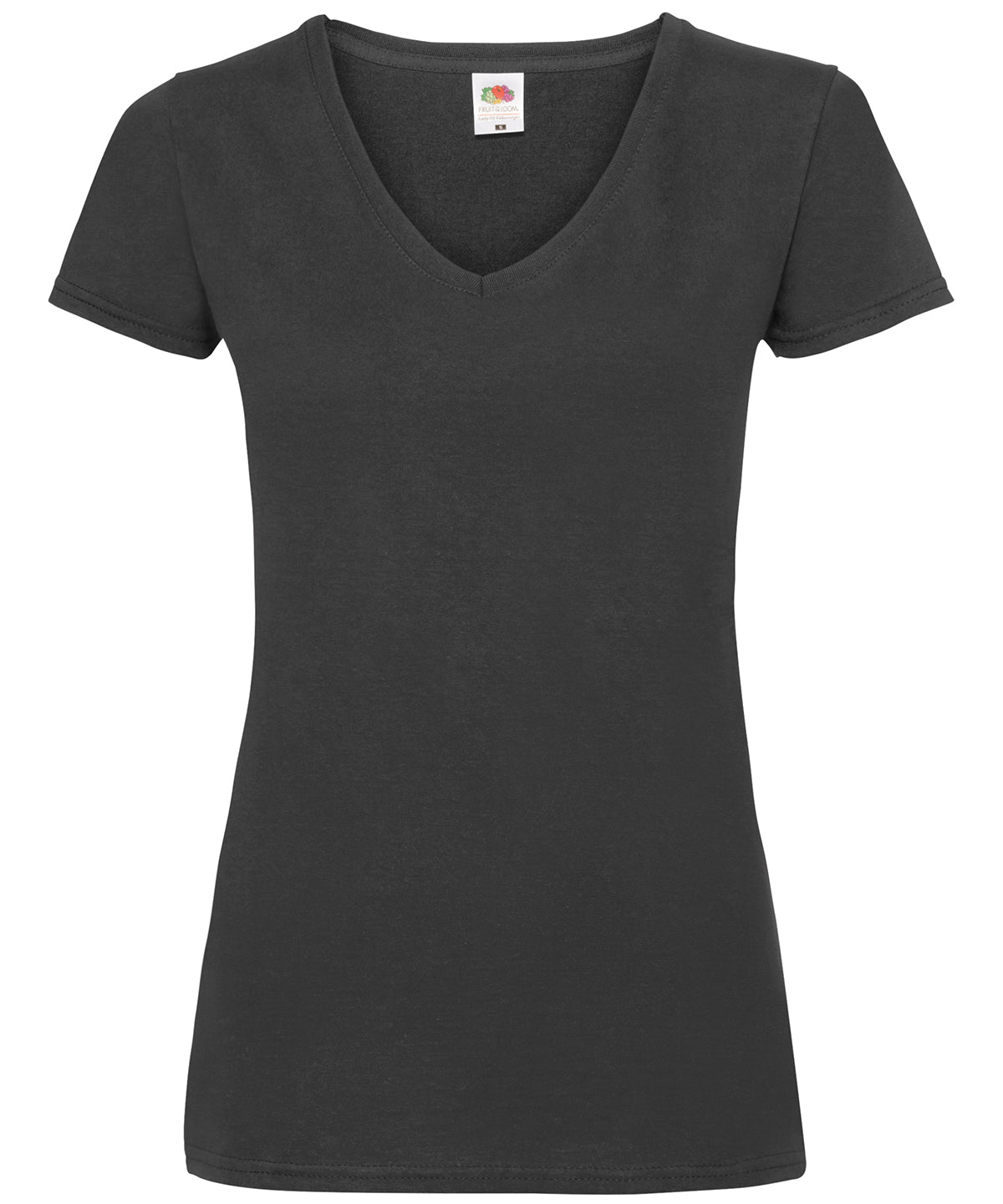 Womens valueweight v-neck T | Black