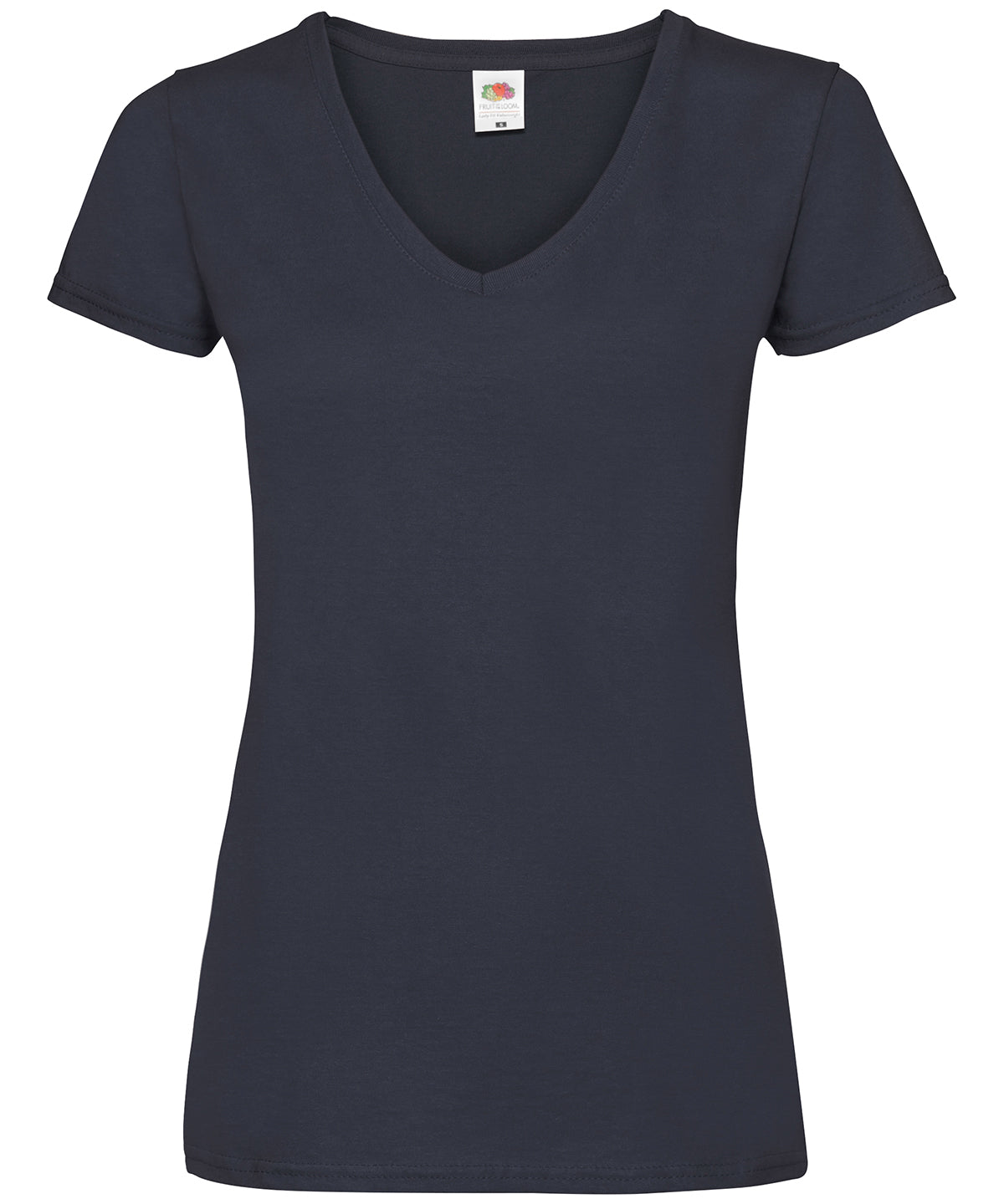 Womens valueweight v-neck T | deep navy