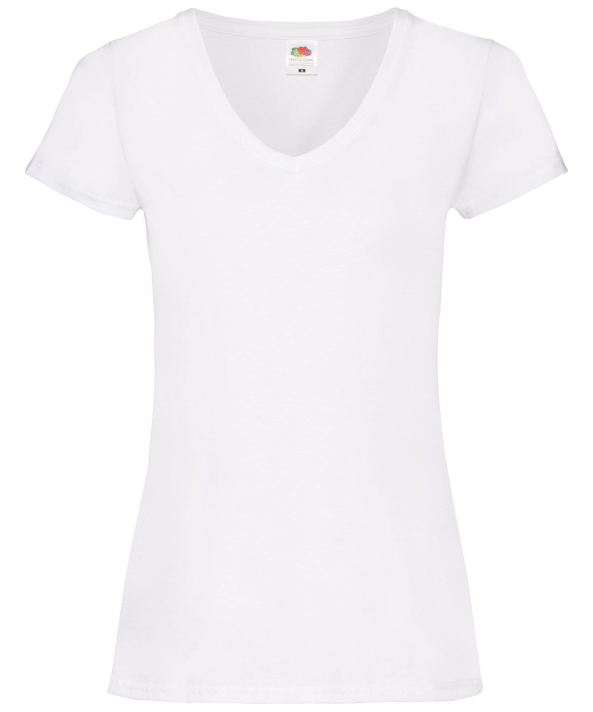 Womens valueweight v-neck T | White