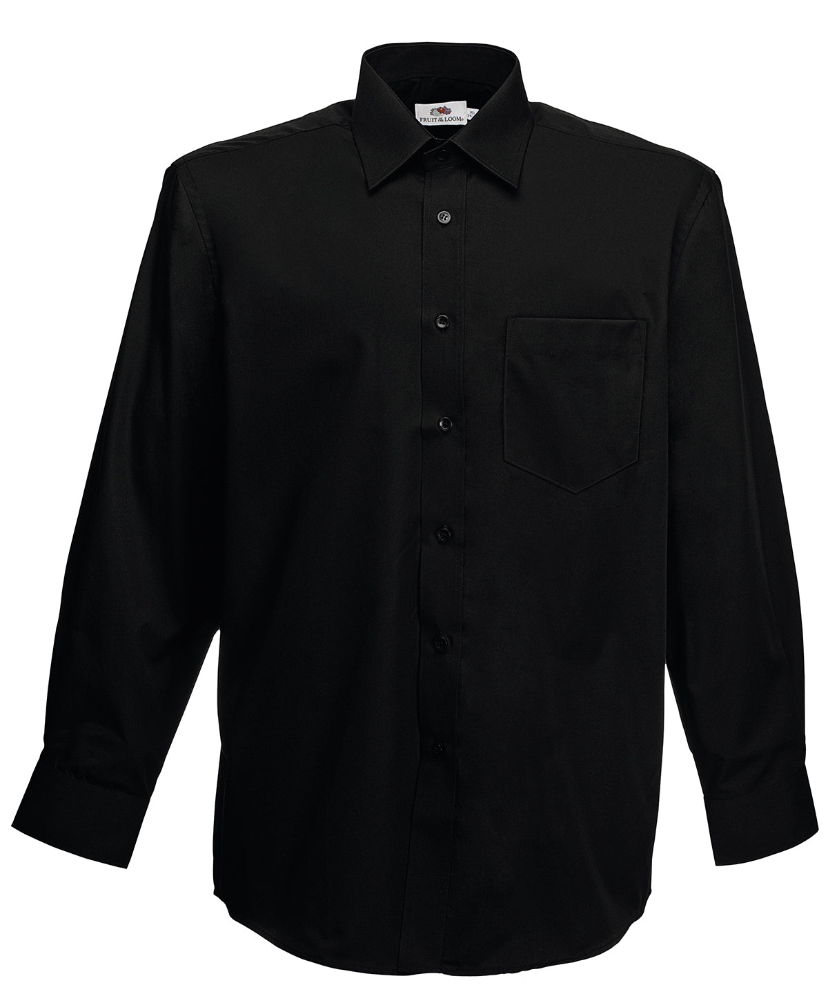 Poplin long sleeve shirt | Black