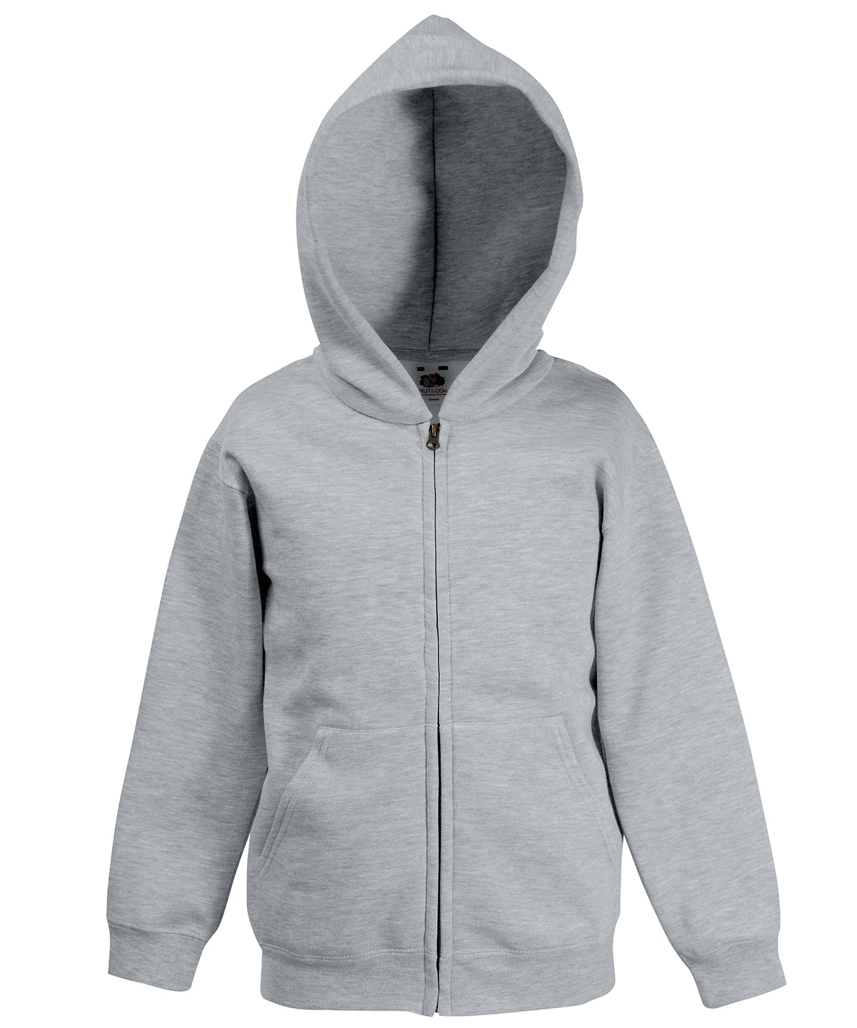 Kids classic hooded sweatshirt jacket | heather grey