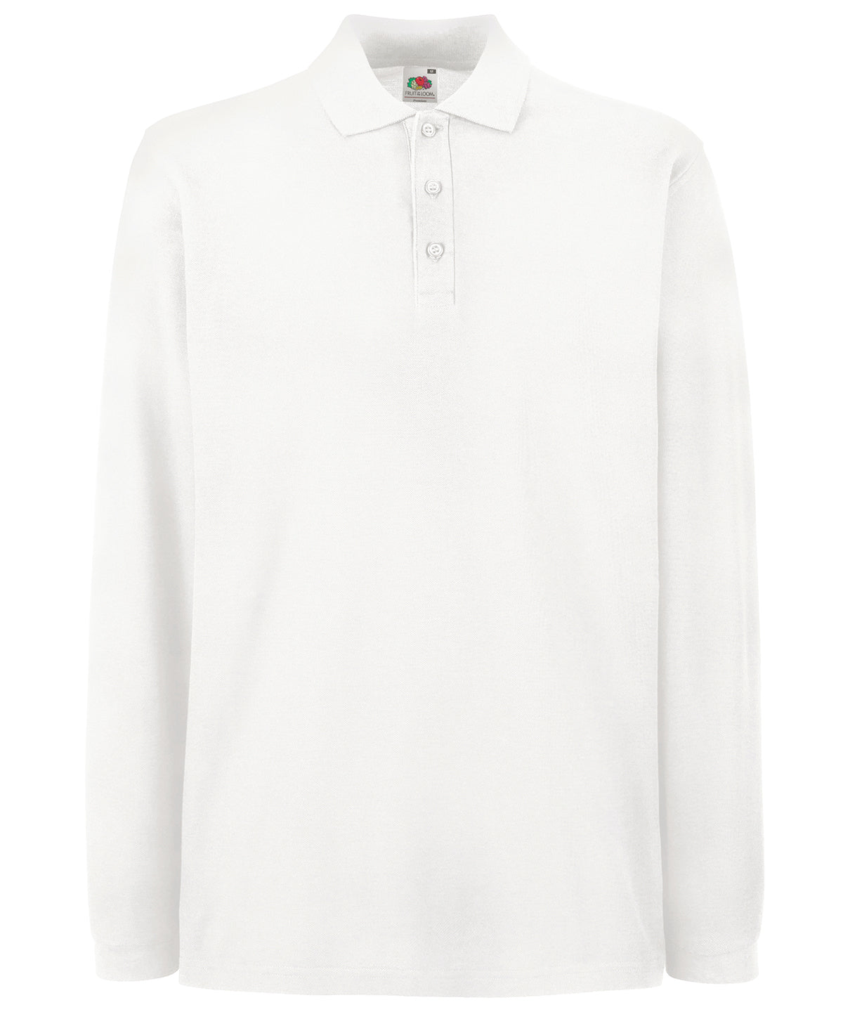 Premium long sleeve polo | white
