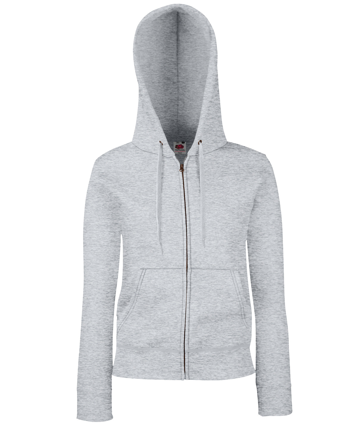 Womens premium 70/30 hooded sweatshirt jacket | Heather Grey