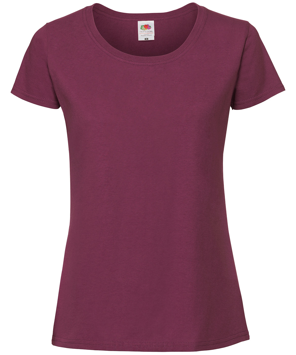 Womens Iconic 195 ringspun premium t-shirt | Burgundy