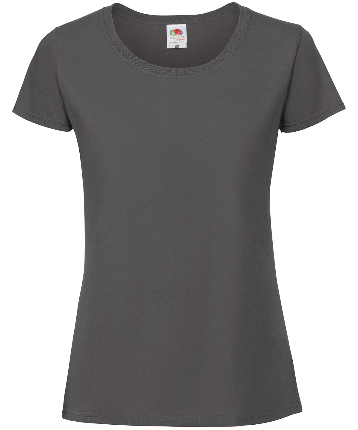 Womens Iconic 195 ringspun premium t-shirt | Light Graphite