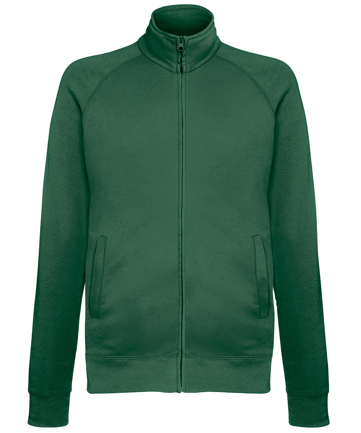 Lightweight sweatshirt jacket | Bottle Green