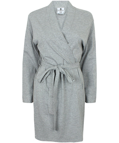 Womens wrap robe | heather grey