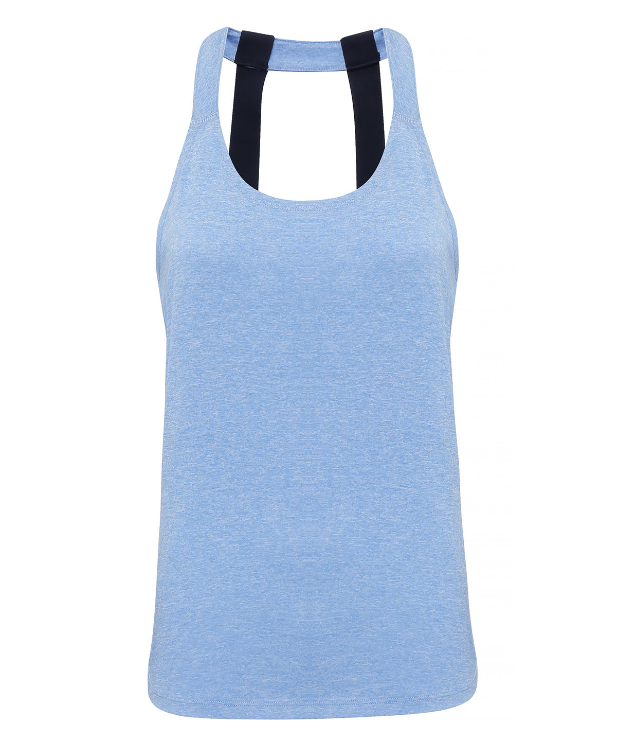 Womens TriDri® double strap back vest | cornflower melange