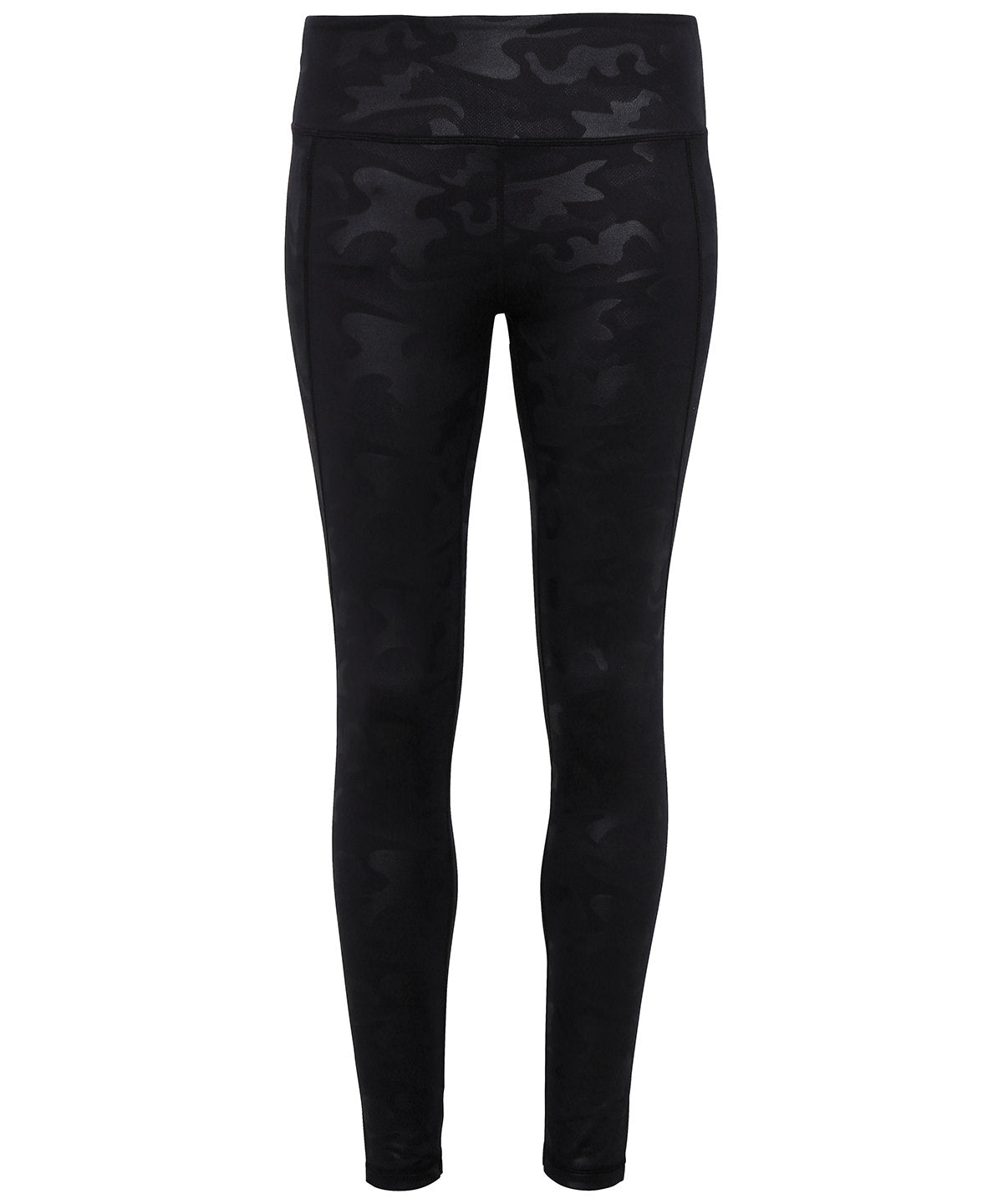 Women's TriDri performance camo leggings full-length | Black Camo