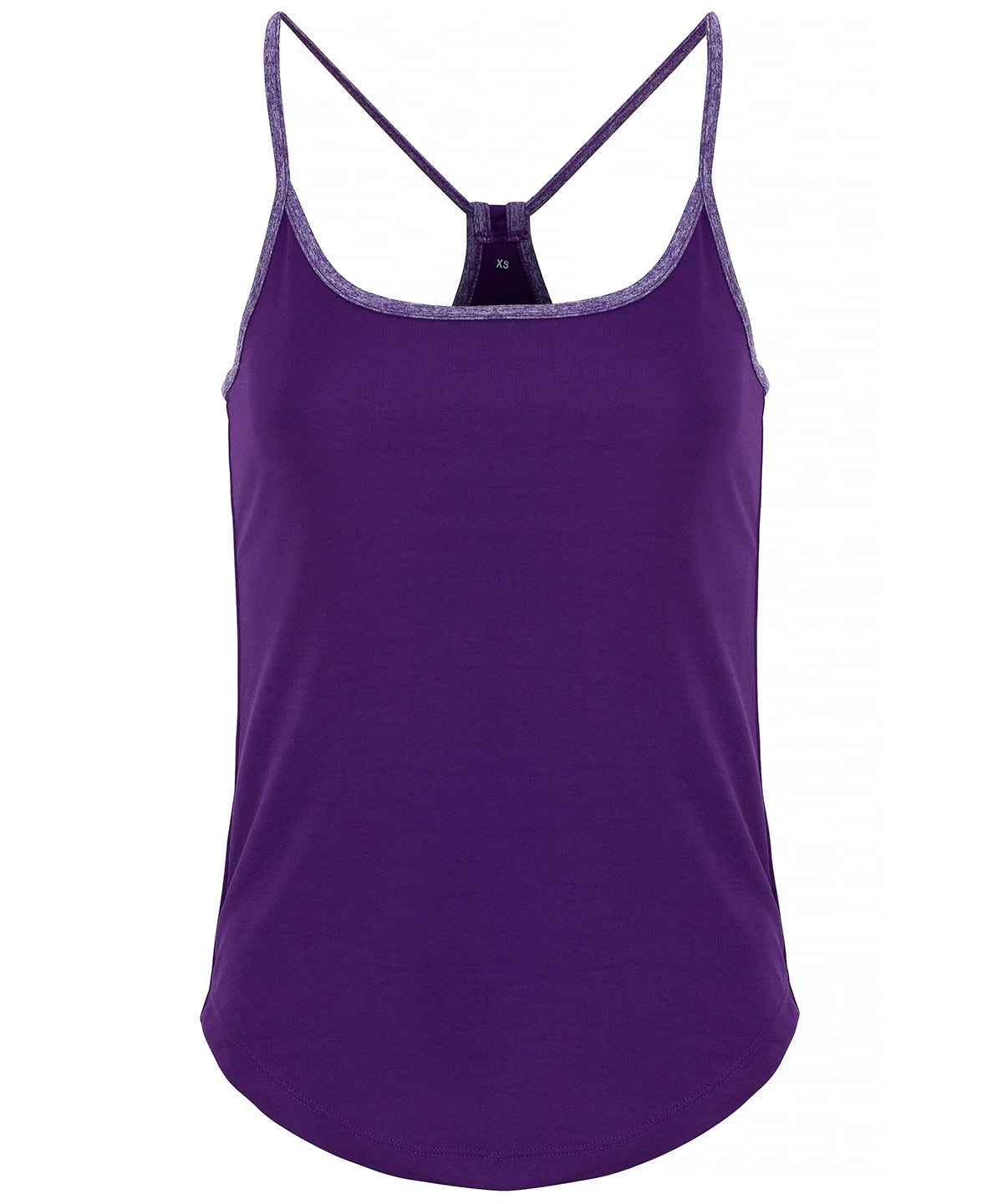 Womens TriDri® yoga vest | bright purple/purple melange
