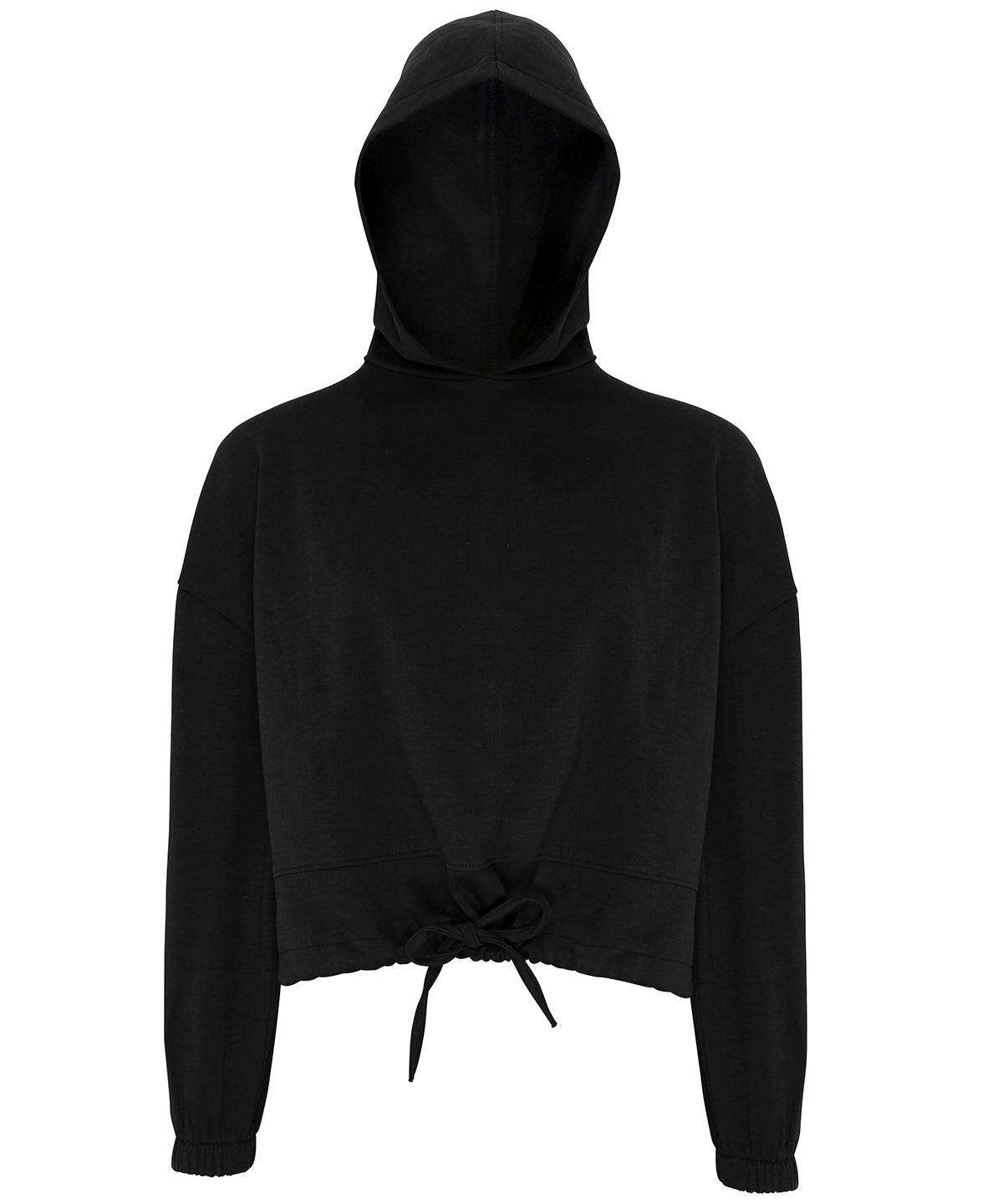 Womens TriDri® cropped oversize hoodie | Black