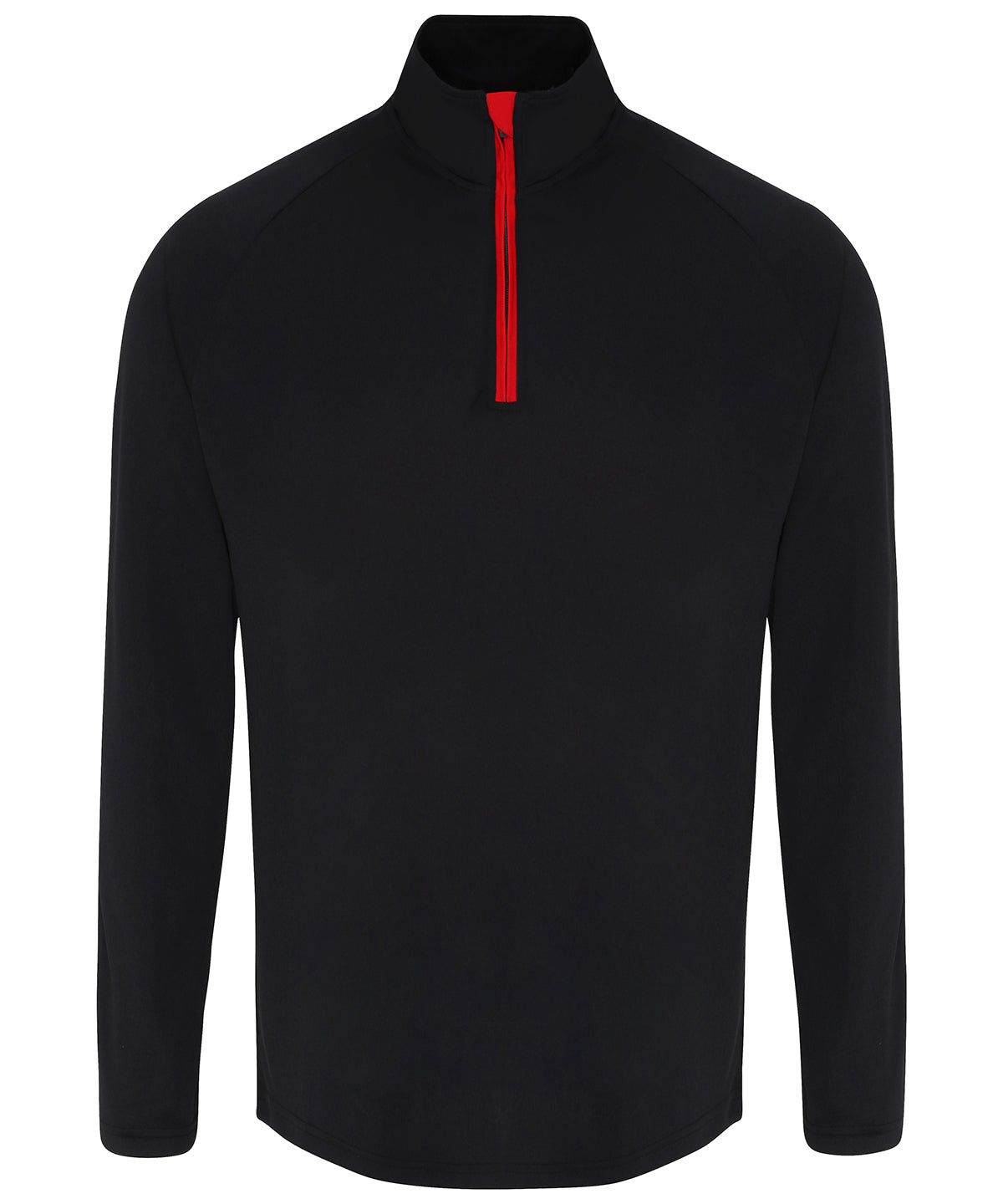 TriDri® long sleeve performance  zip | black/red