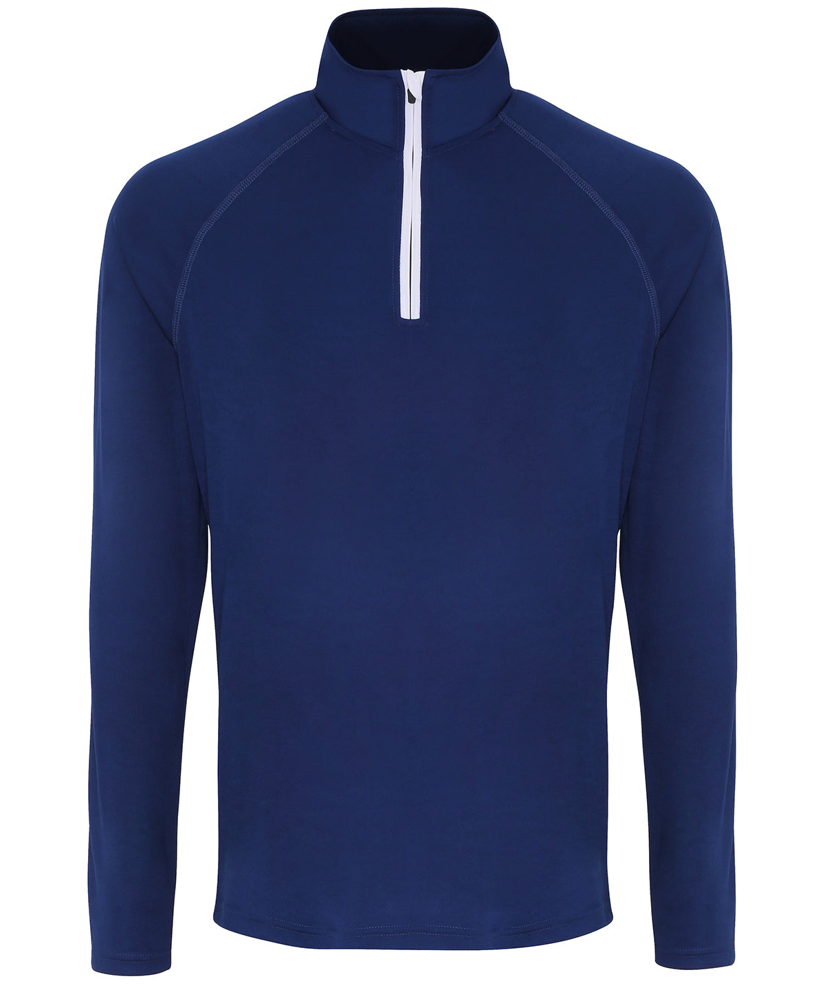 TriDri® long sleeve performance  zip | navy/white