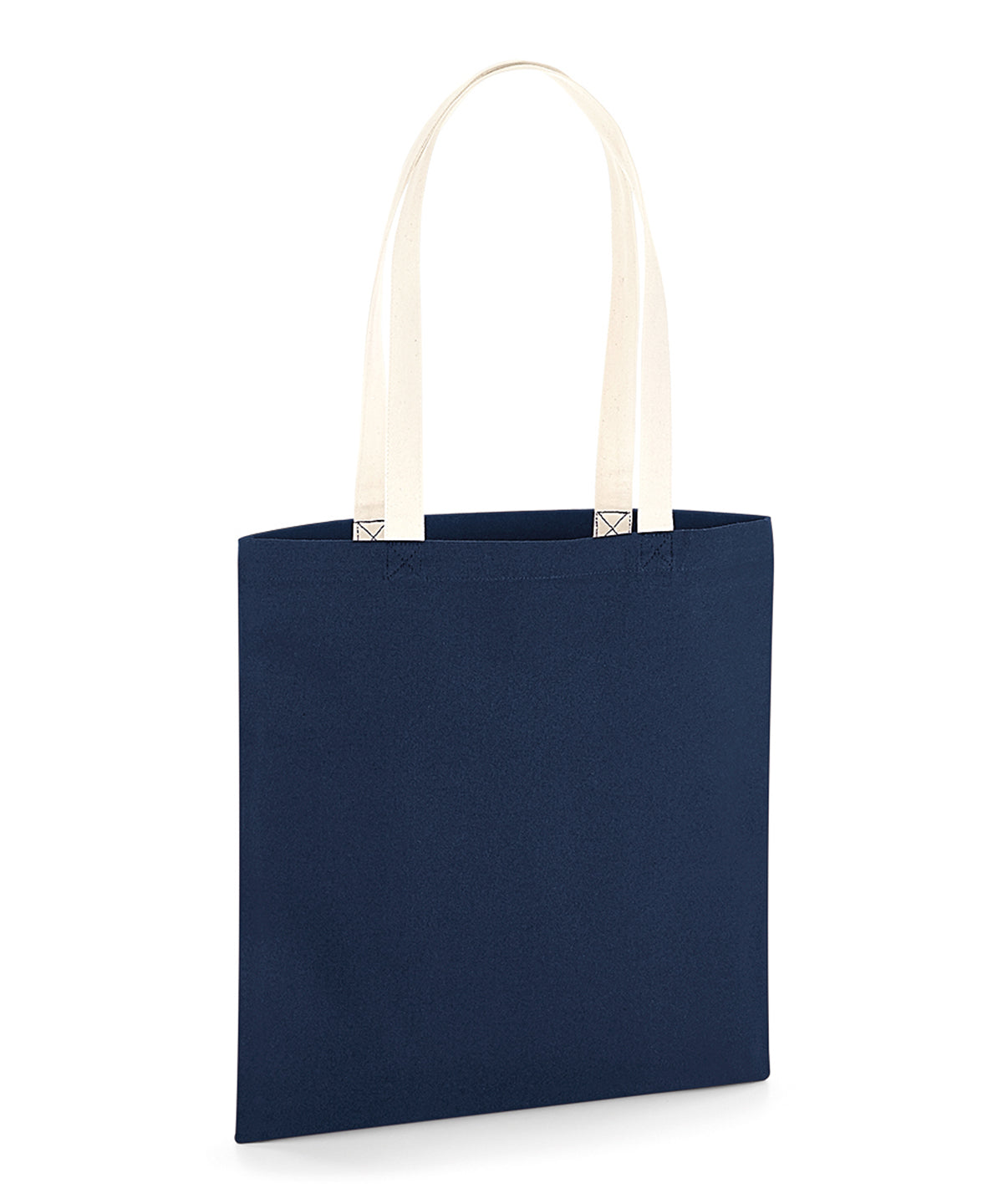 EarthAware® organic bag for life - contrast handles | French Navy/Natural