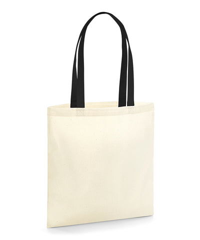EarthAware® organic bag for life - contrast handles | natural/black
