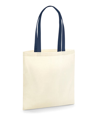 EarthAware® organic bag for life - contrast handles | natural/french navy