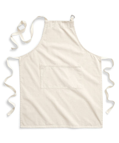 Fairtrade cotton adult craft apron | natural