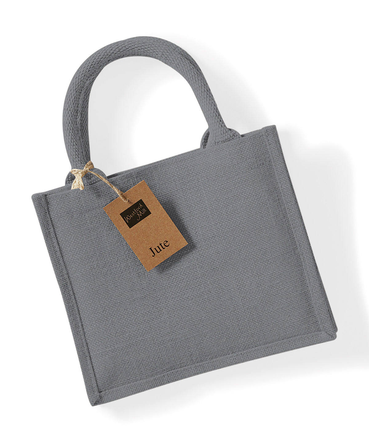 Jute mini gift bag | graphite grey/graphite grey