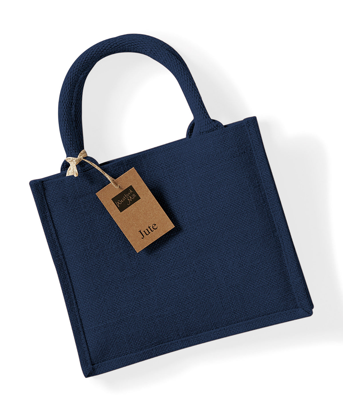 Jute mini gift bag | navy/navy