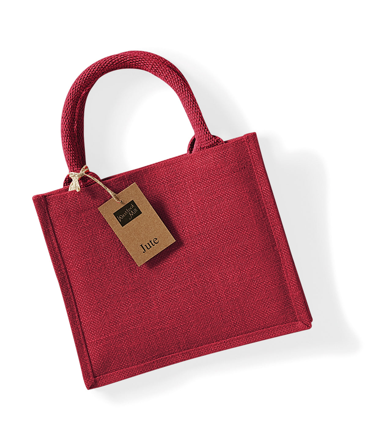 Jute mini gift bag | red/red