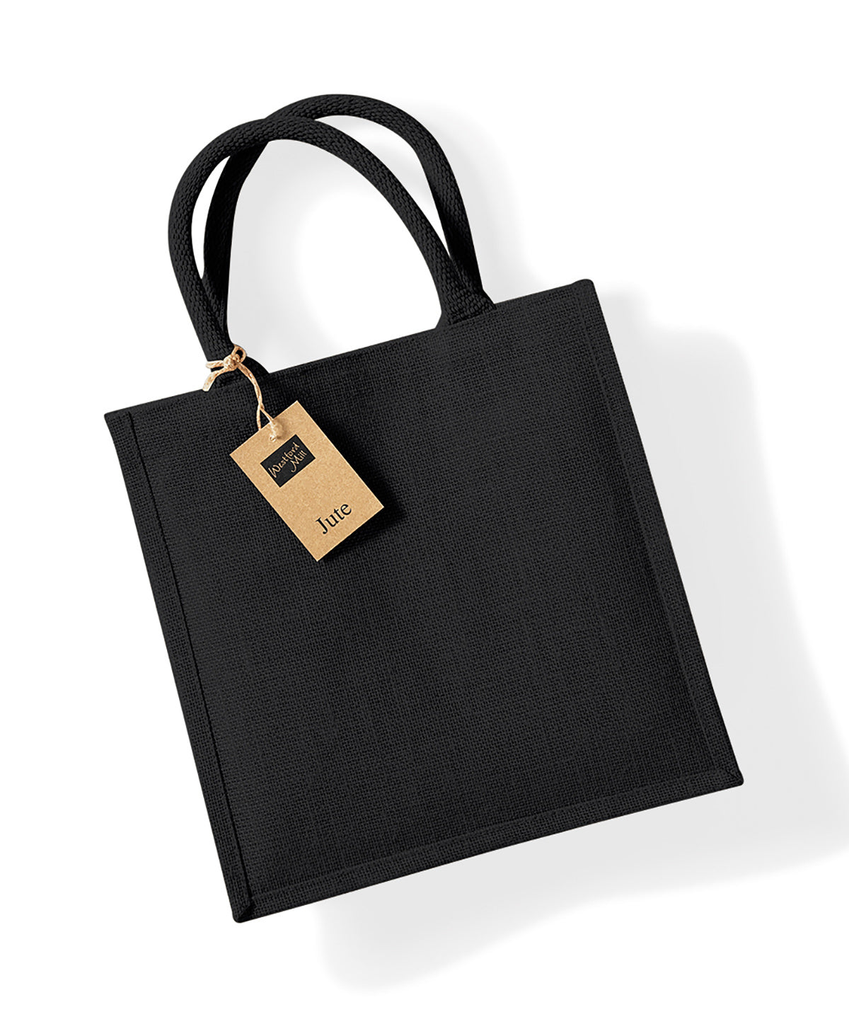 Jute midi tote | Black/Black