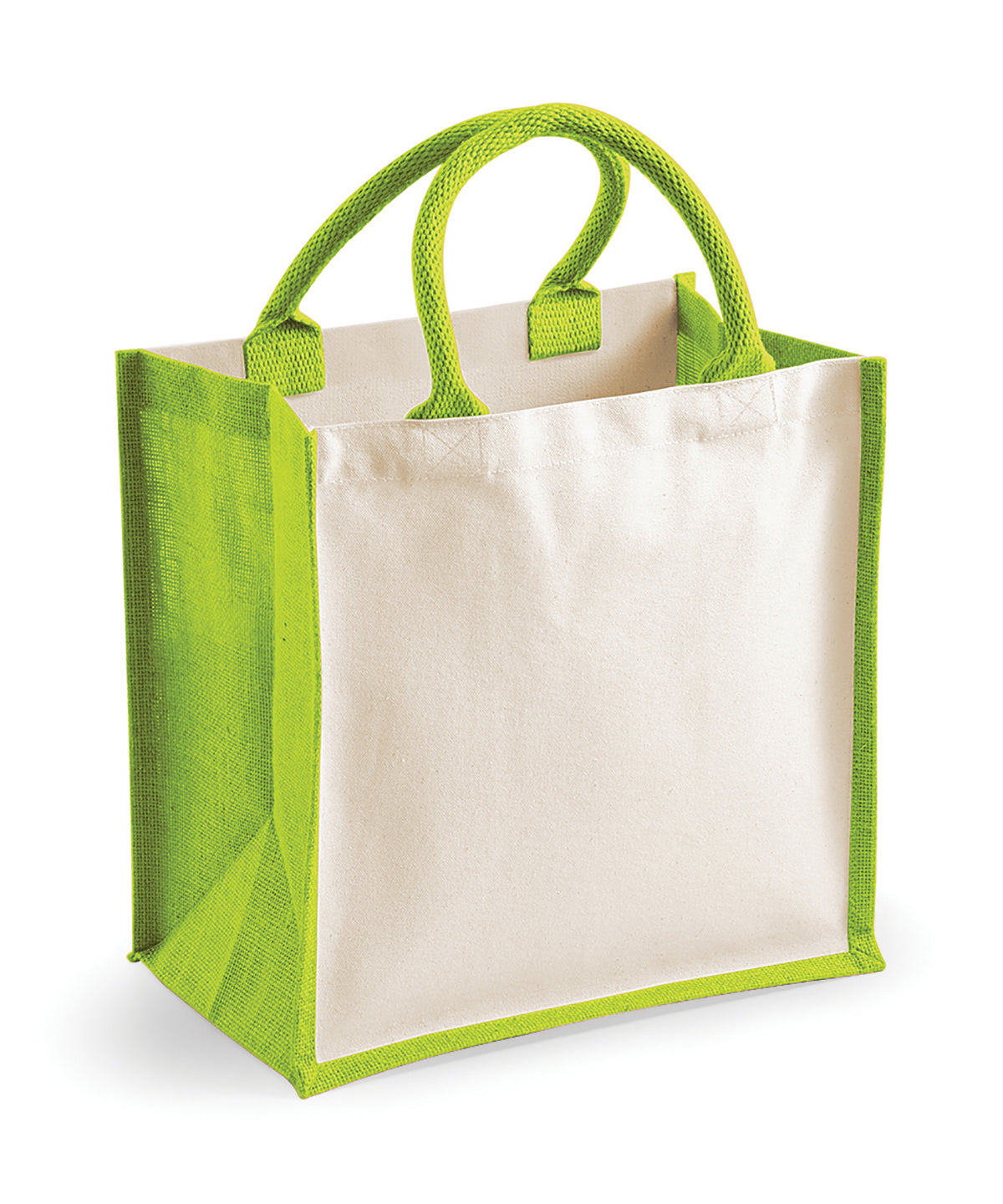 Printers midi jute tote | Apple Green