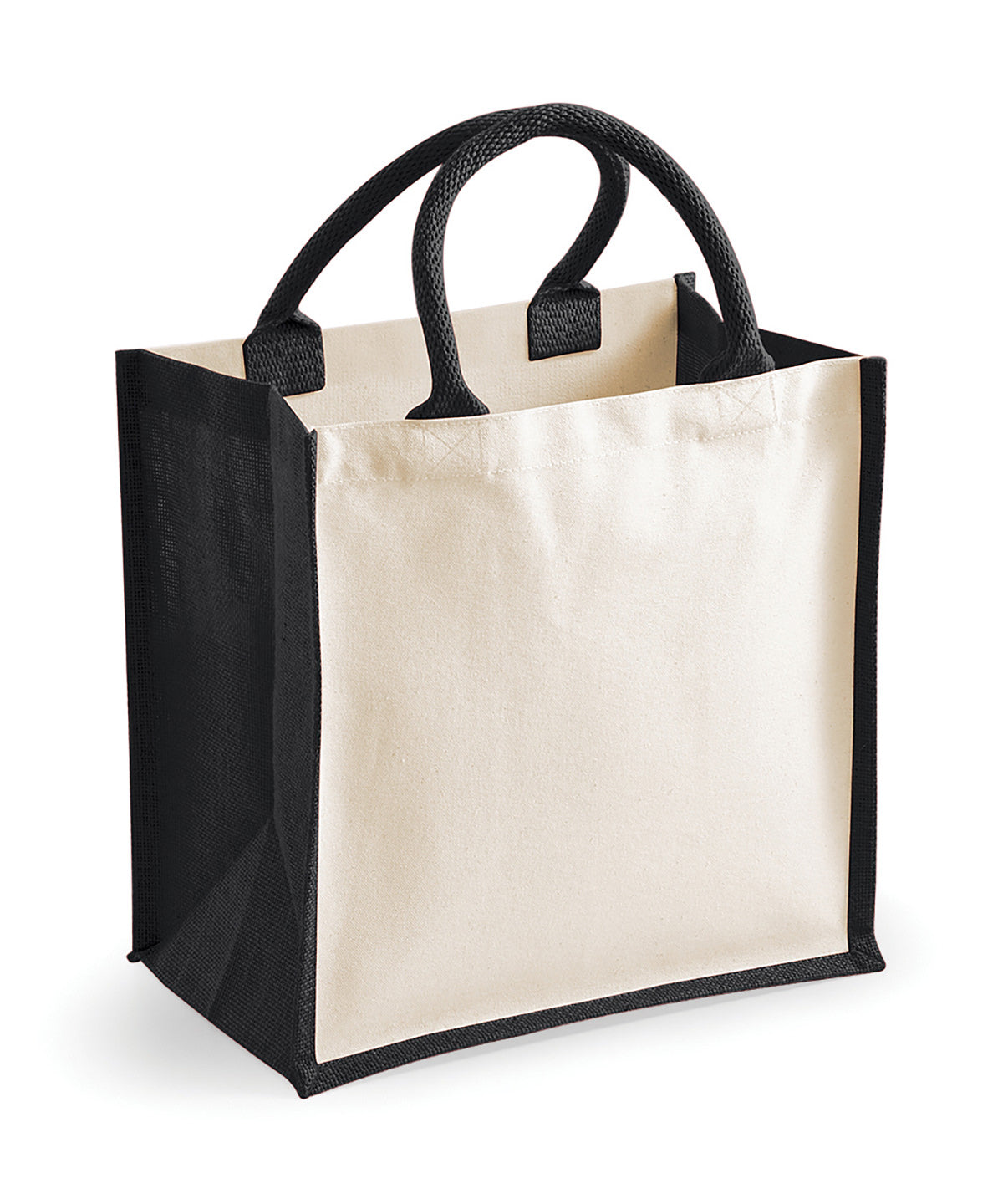 Printers midi jute tote | black