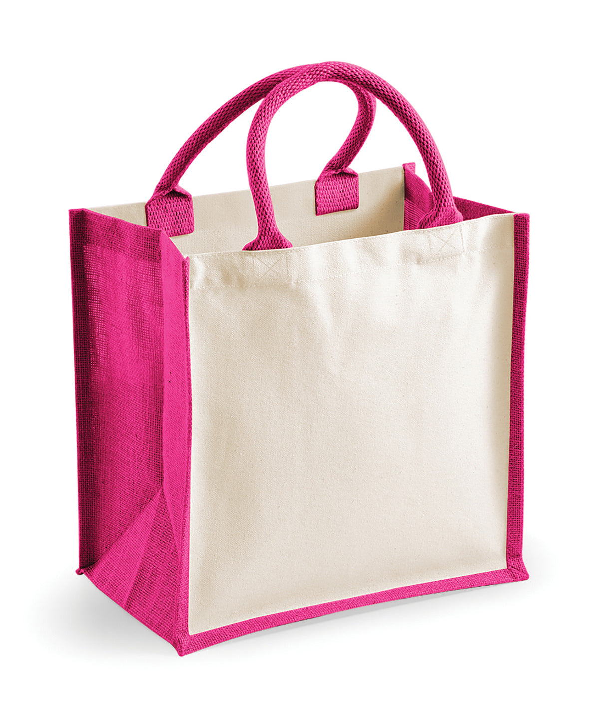 Printers midi jute tote | fuchsia