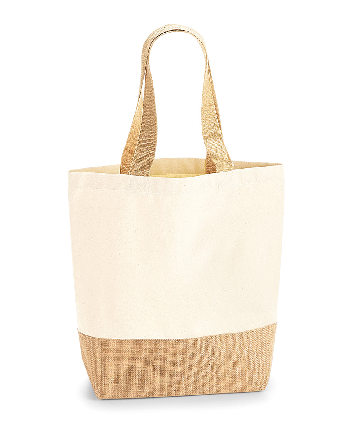 Jute base canvas shopper | Natural