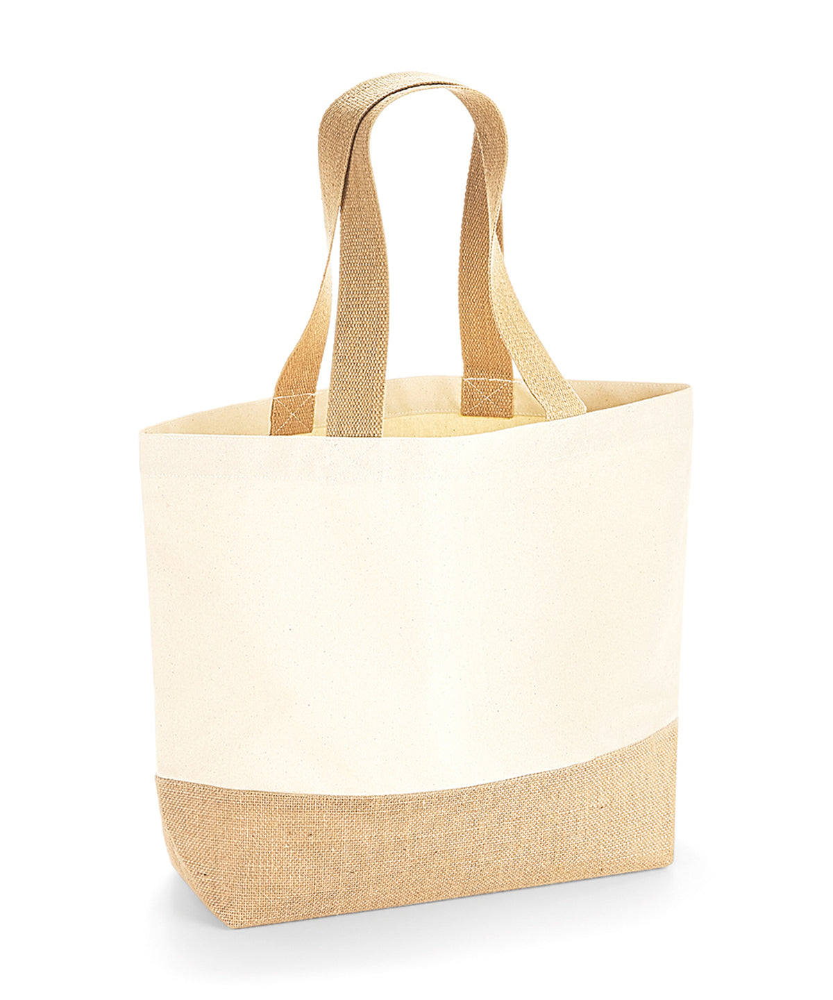 Jute base canvas tote | Natural