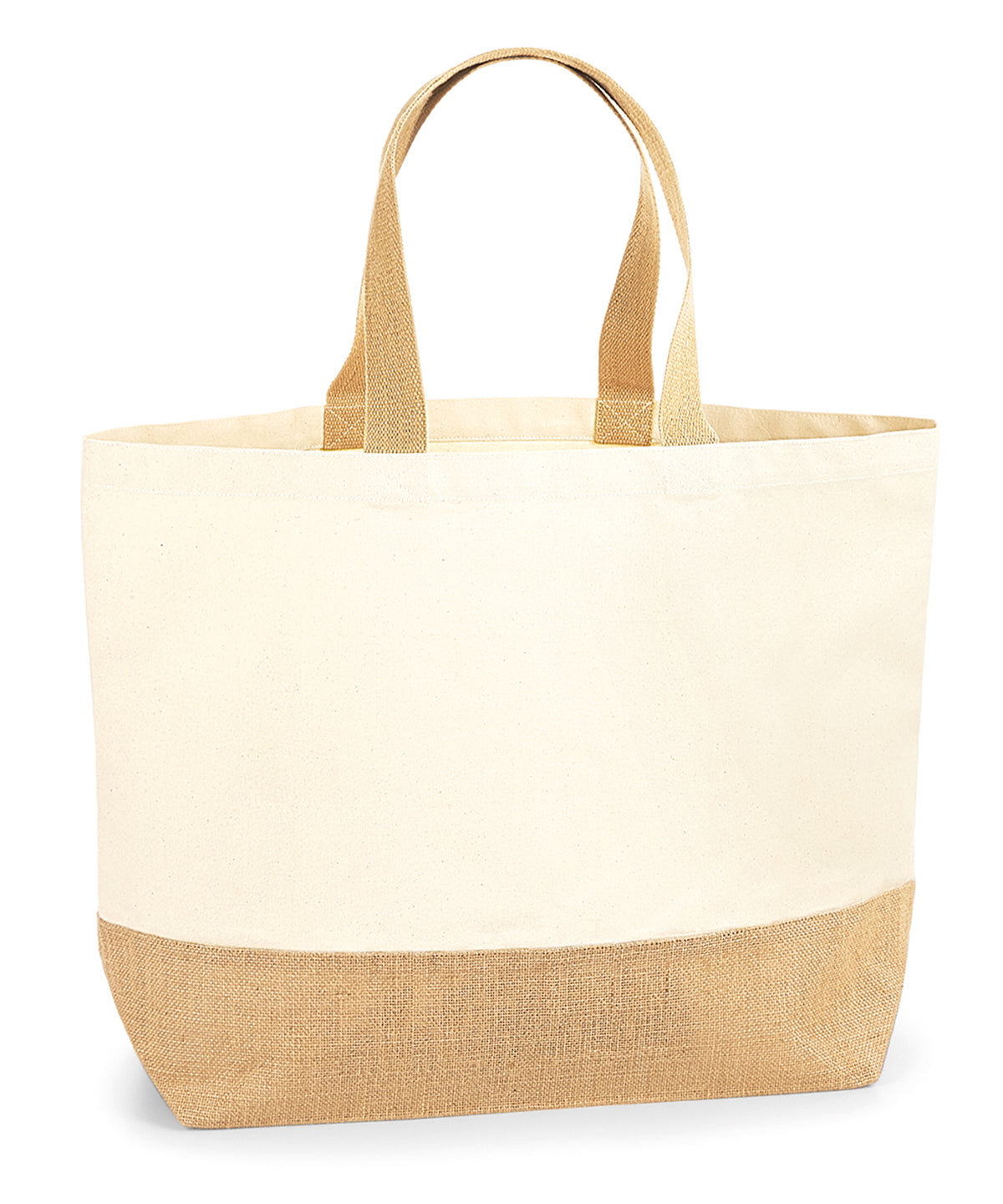 Jute base canvas tote XL | Natural