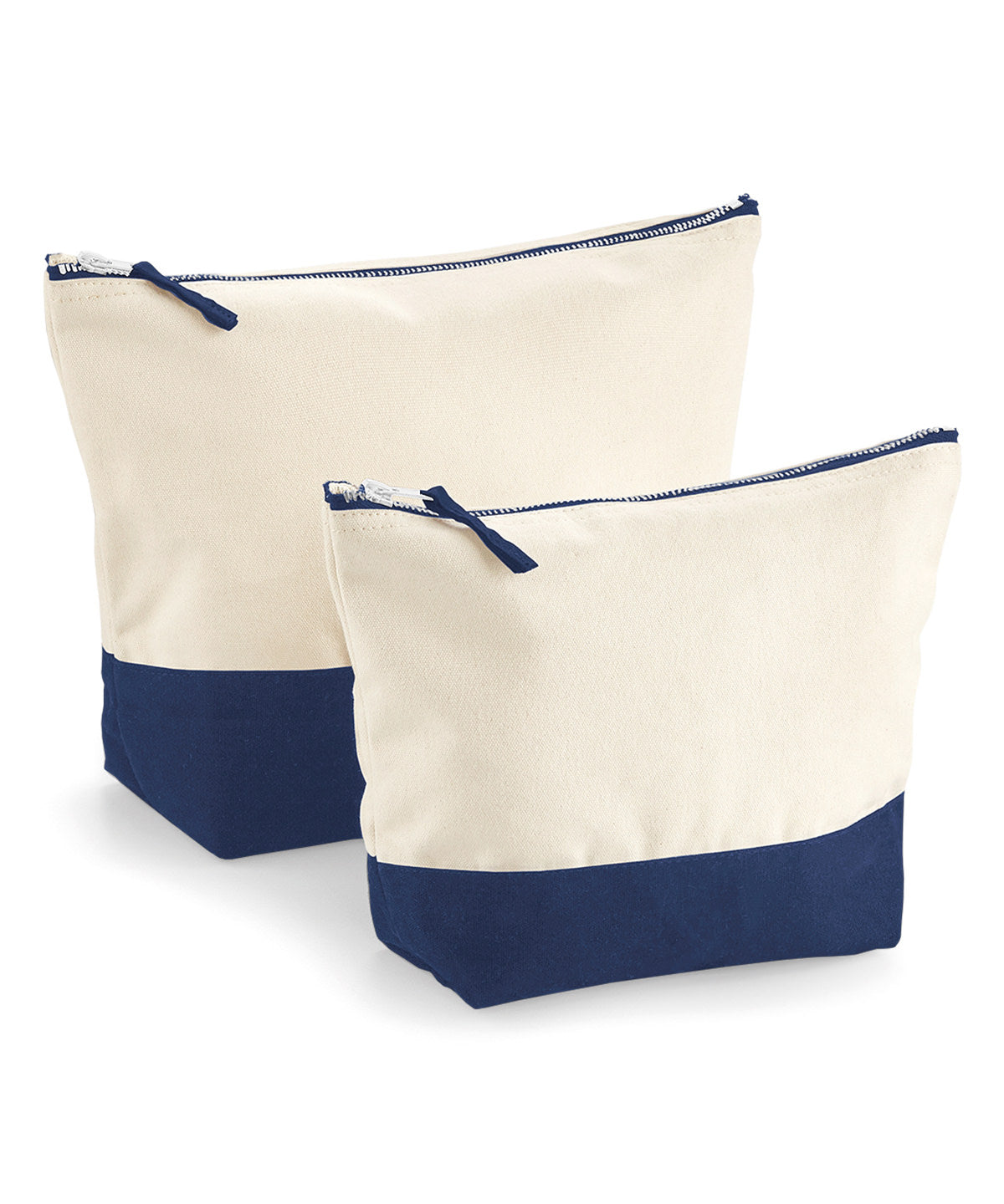 Dipped base canvas accessory bag | natural/navy