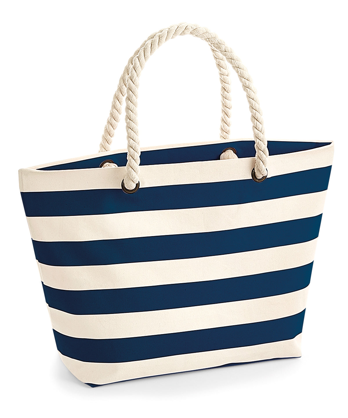 Nautical beach bag | natural/navy