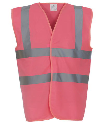 Hi-vis 2-band-and-braces waistcoat (HVW100) | pink
