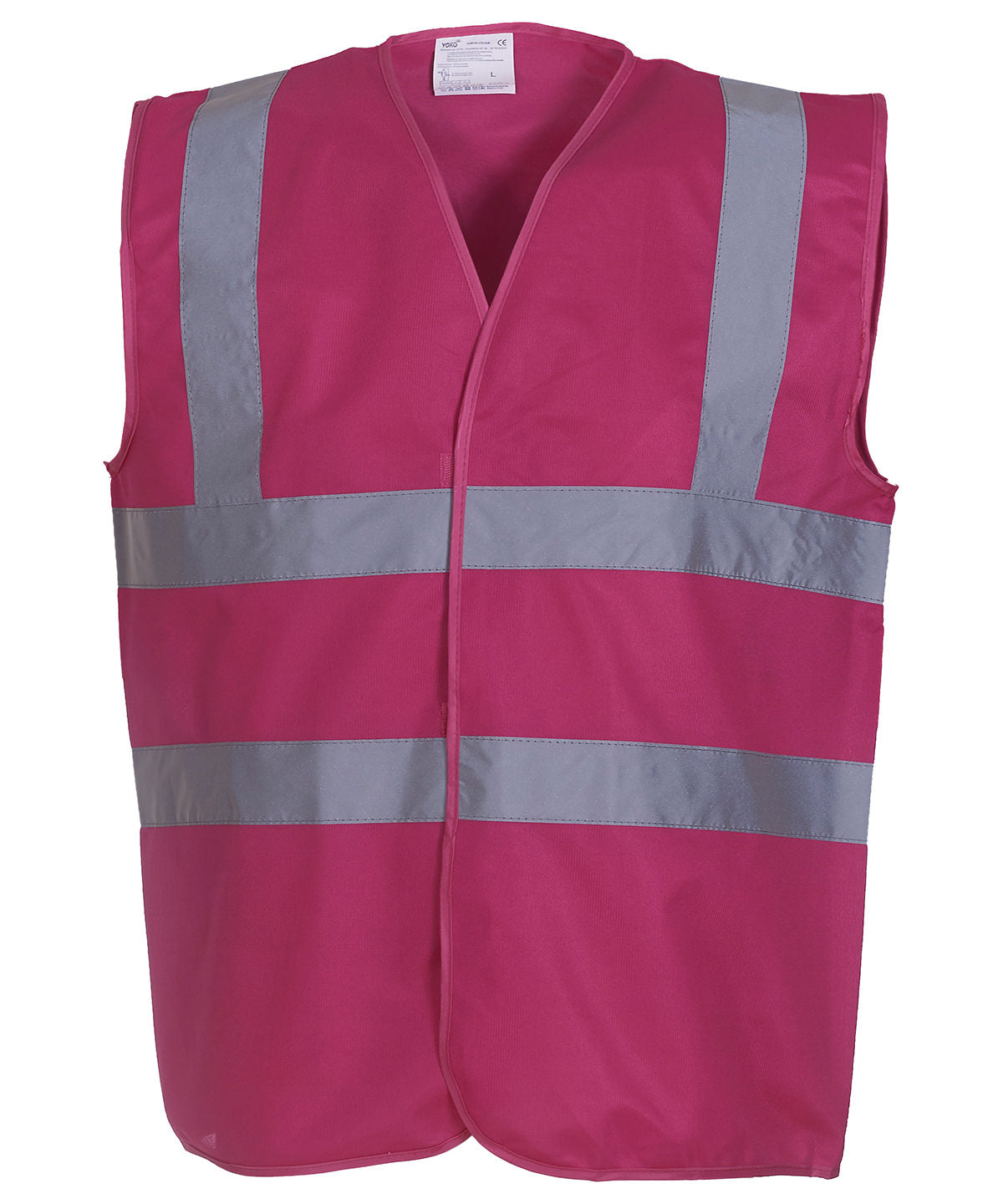 Hi-vis 2-band-and-braces waistcoat (HVW100) | raspberry
