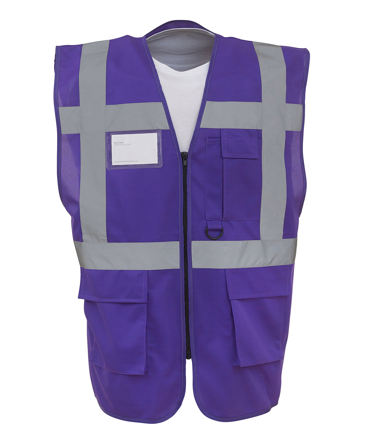 Multifunctional executive hi-vis waistcoat (HVW801) | purple