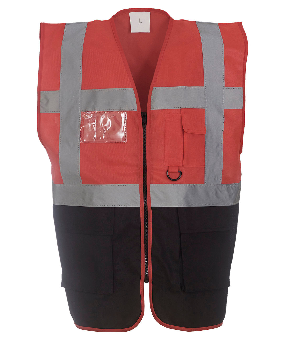 Multifunctional executive hi-vis waistcoat (HVW801) | red/black