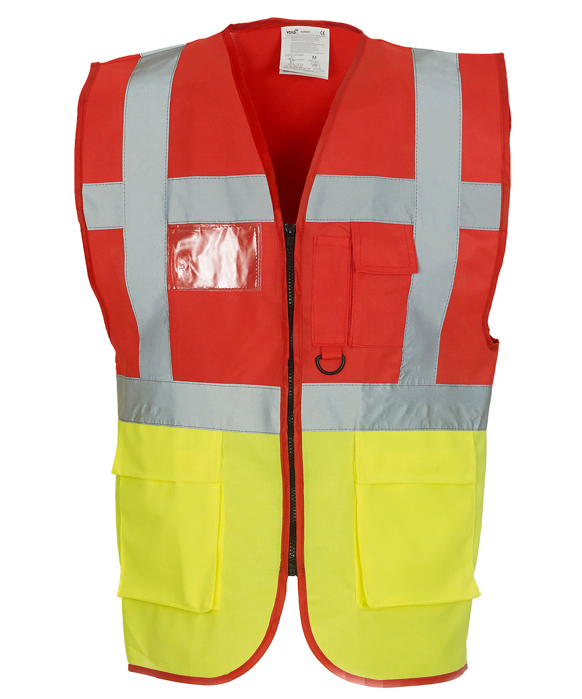 Multifunctional executive hi-vis waistcoat (HVW801) | red/yellow