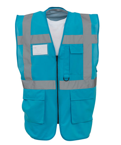 Multifunctional executive hi-vis waistcoat (HVW801) | sapphire