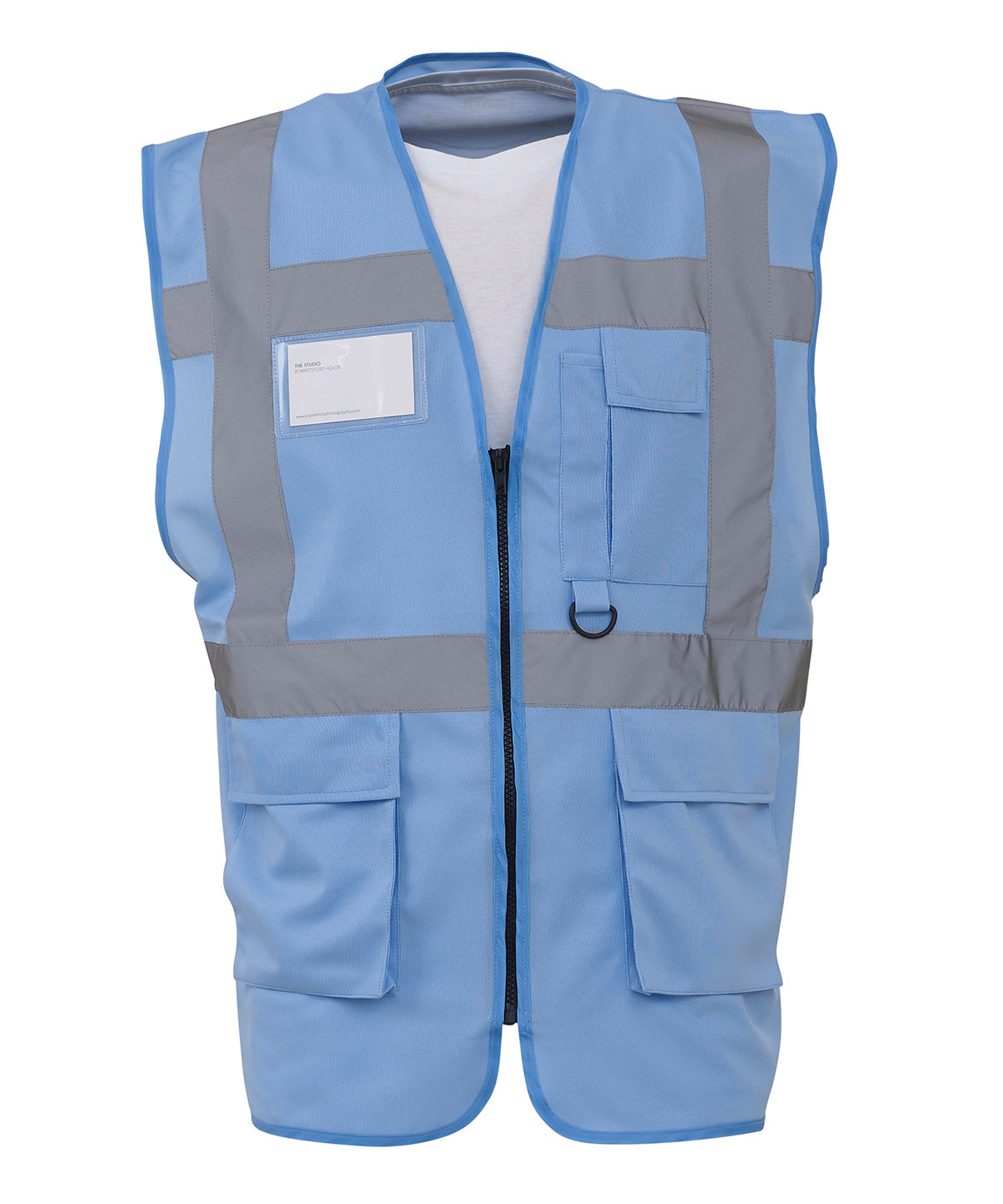 Multifunctional executive hi-vis waistcoat (HVW801) | sky