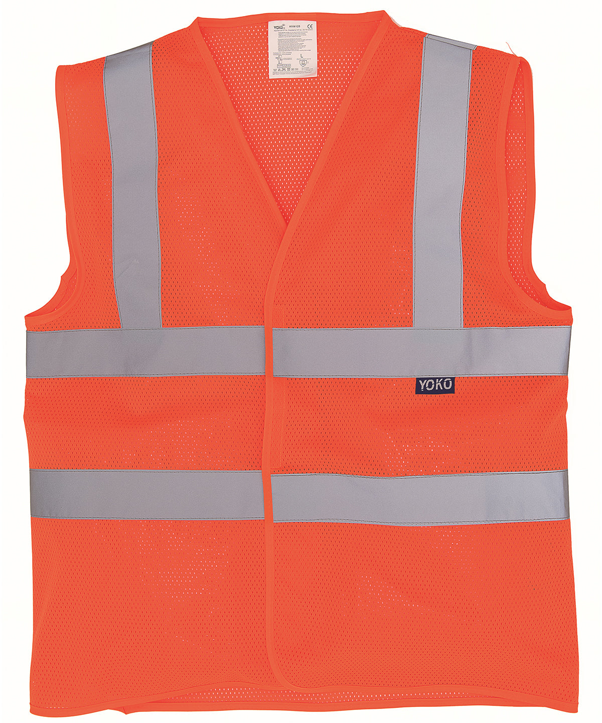 Top cool open mesh 2-band-and-braces waistcoat (HVW120) | orange