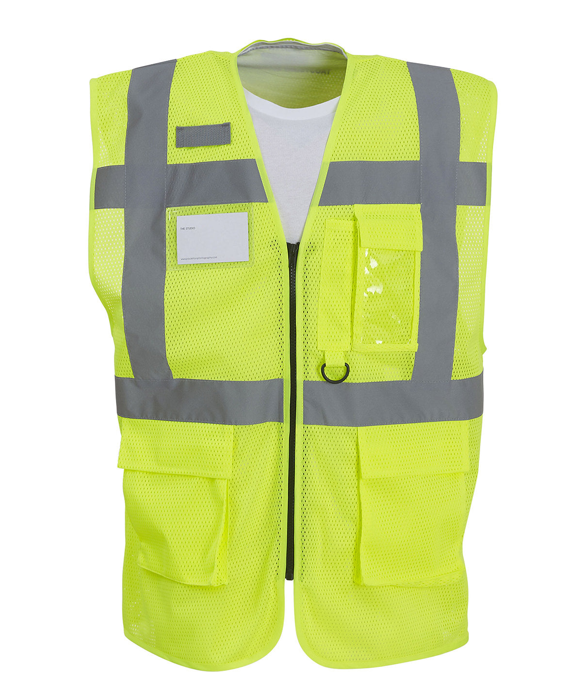Hi-vis top cool open-mesh executive waistcoat (HVW820) | yellow