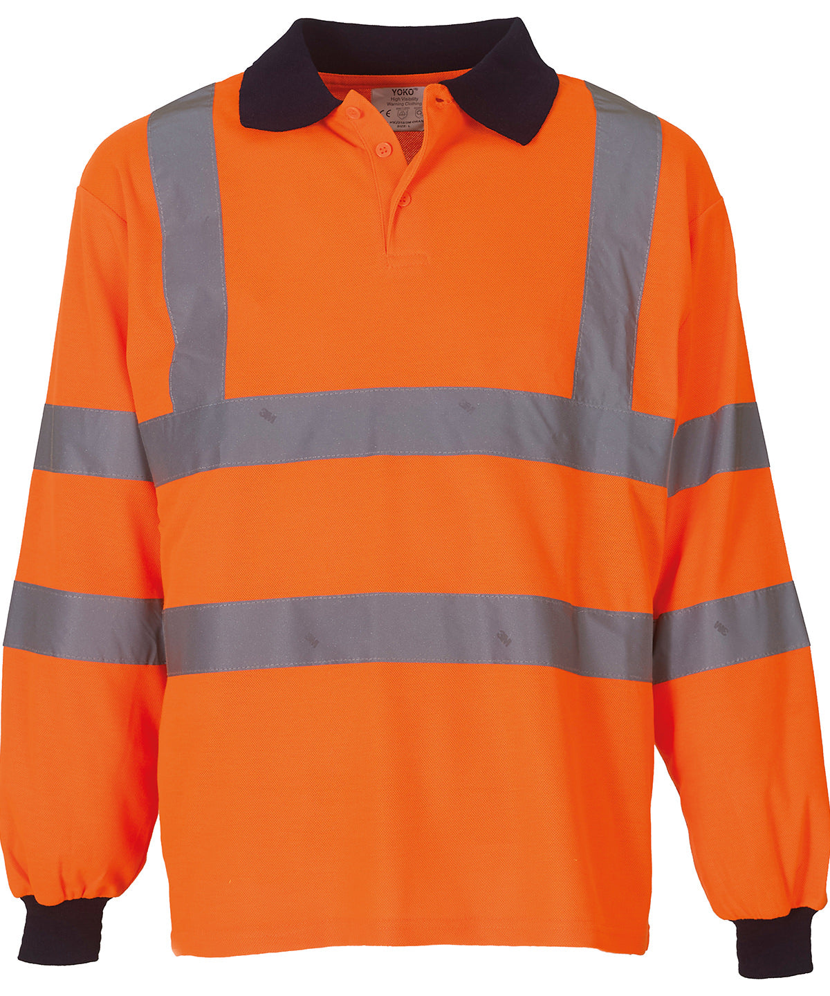 Hi-vis long sleeve polo (HVJ310) | orange