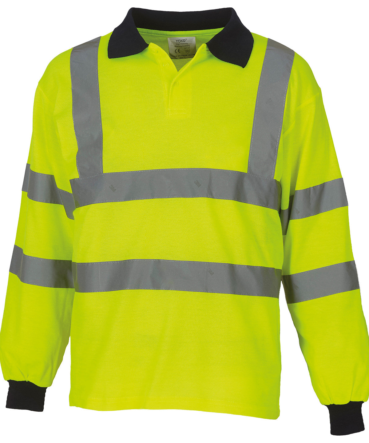 Hi-vis long sleeve polo (HVJ310) | yellow