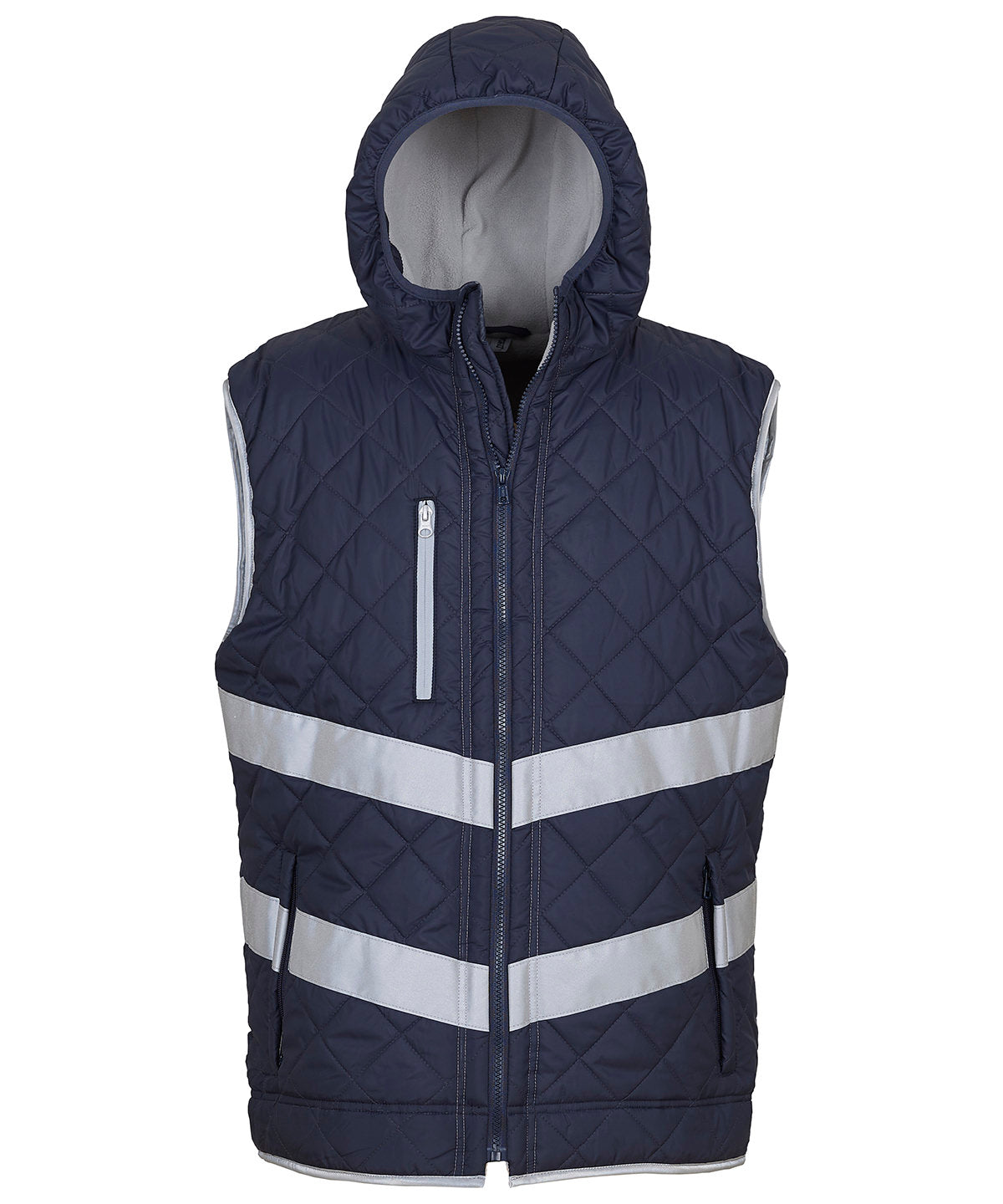 Hi-vis Kensington hooded gilet (HV007) | navy