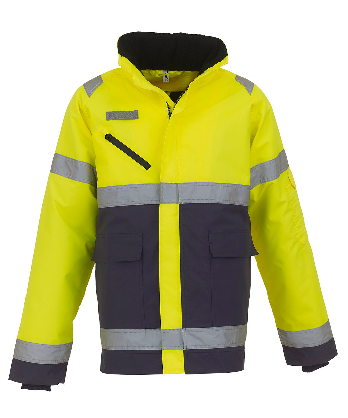 Hi-vis Fontaine storm jacket (HVP309) | Yellow/Navy