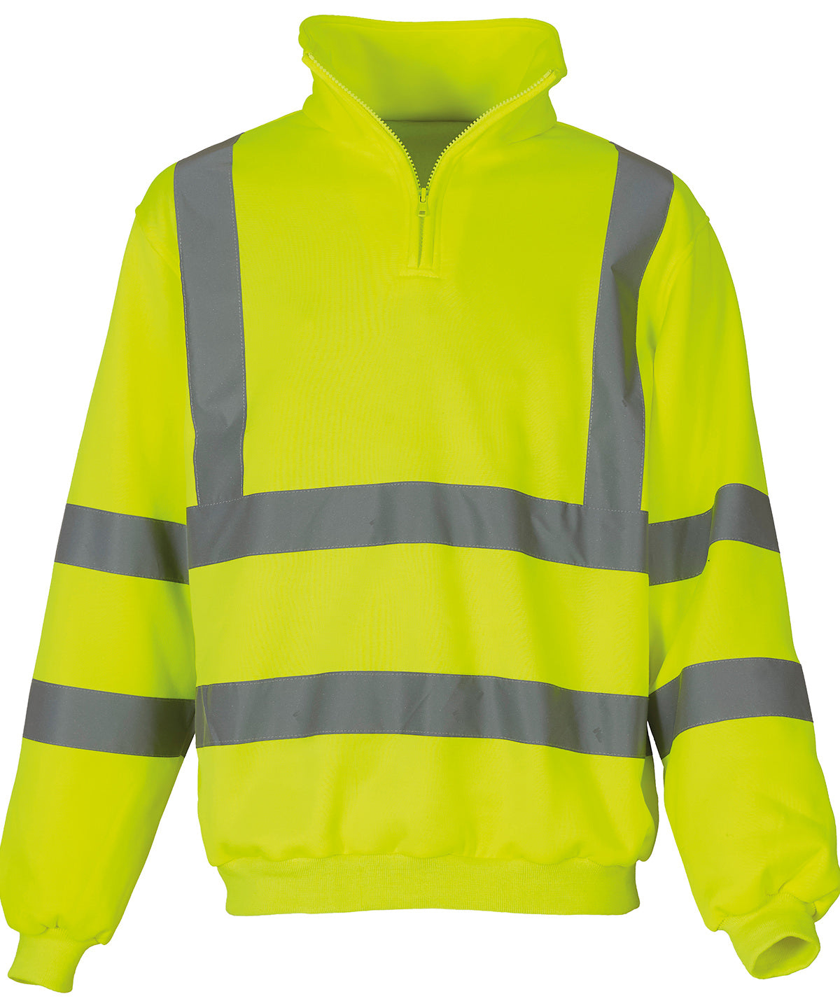 Hi-vis  zip sweatshirt (HVK06) | yellow