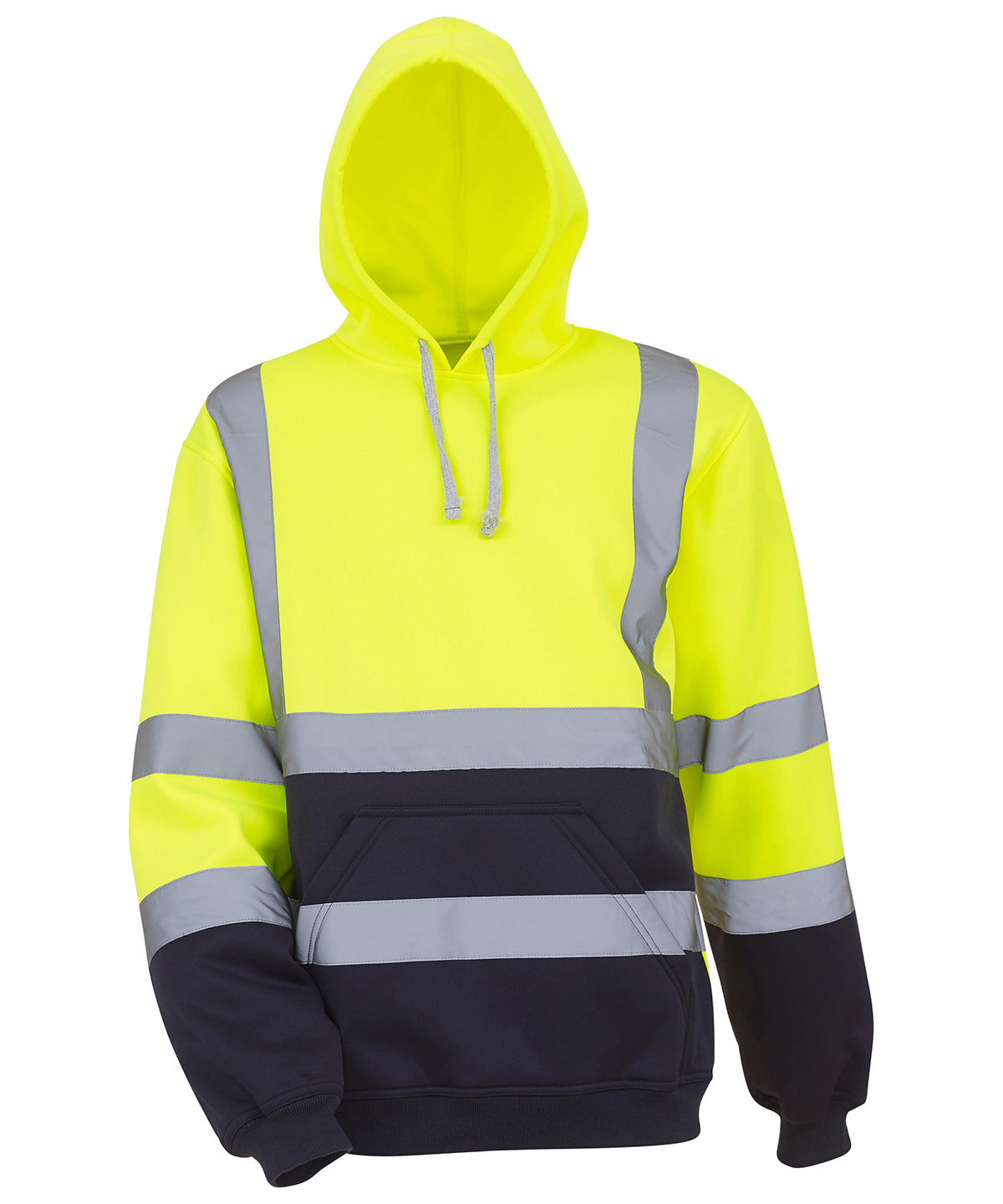 Hi-vis pull-over hoodie (HVK05) | yellow/navy
