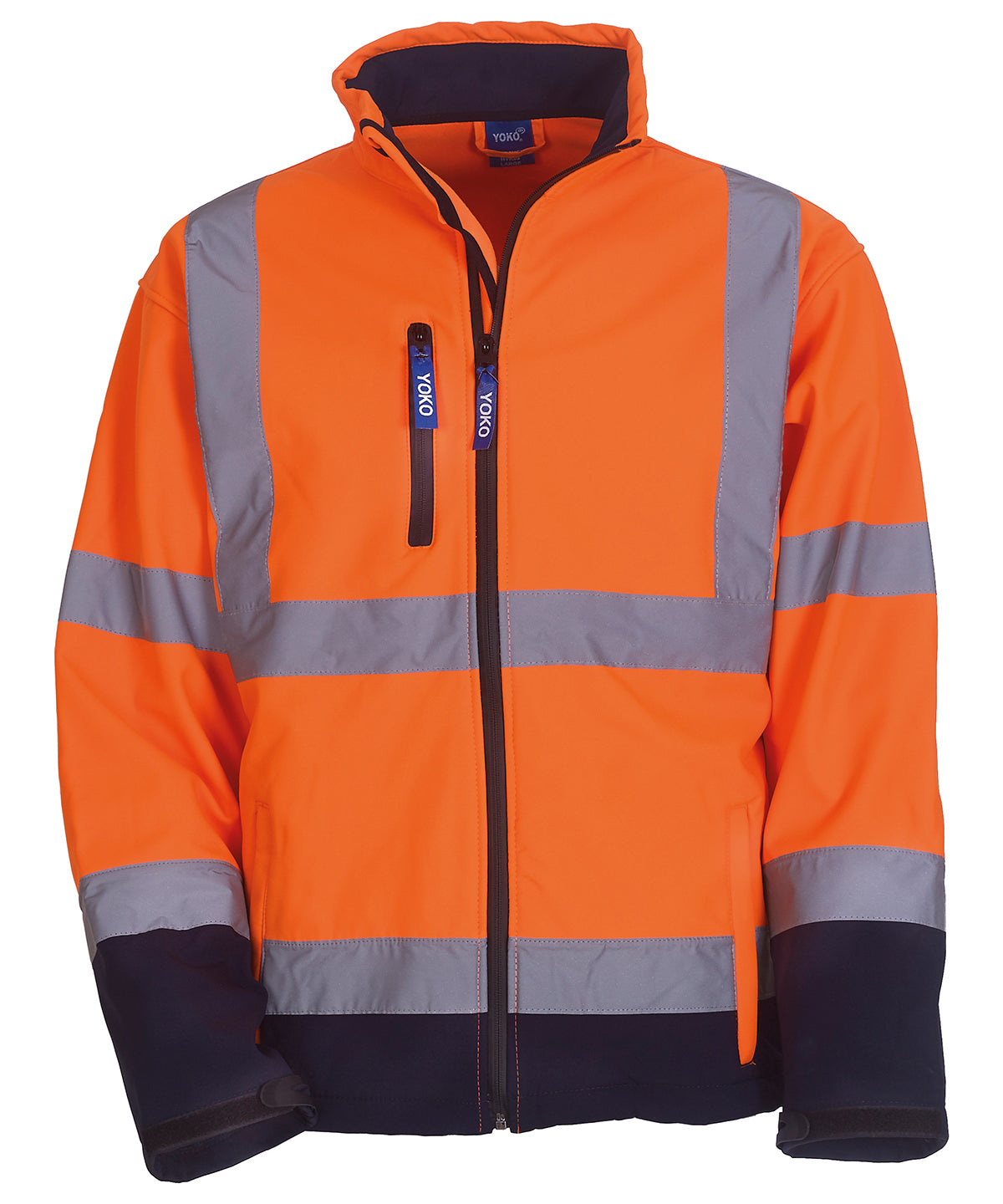 Hi-vis softshell jacket (HVK09) | orange/navy