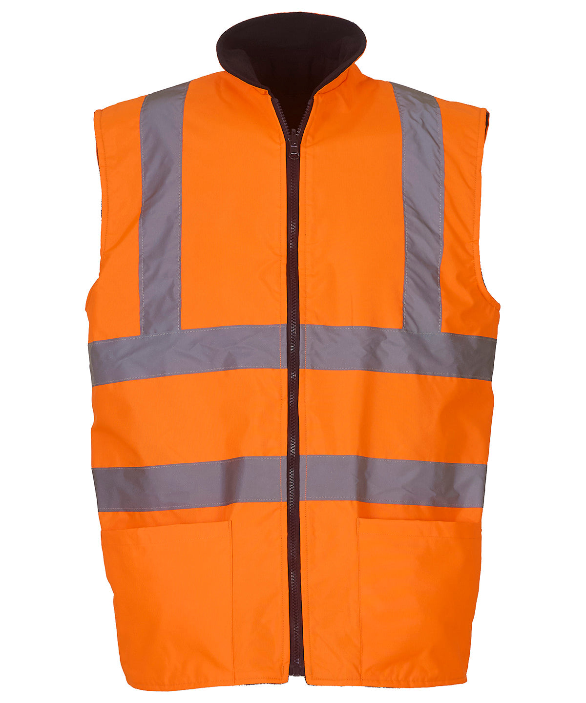 Hi-vis reversible fleece bodywarmer (HV008F) | orange